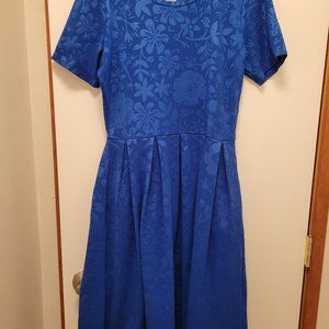 LuLaRoe Amelia Blue Dress Size Large